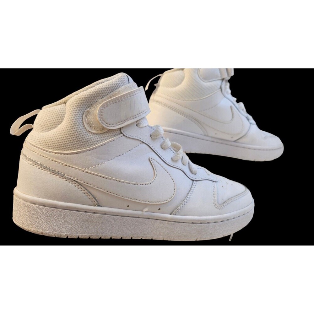 Nike Boys Court Borough Mid 2 CD7782-100 White Casual Basketball Sneaker Size 7Y